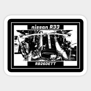 NISSAN SKYLINE GT-R R33 ENGINE (Black Version) Sticker